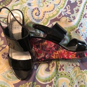 Black/Pink Impo Wedges size 6